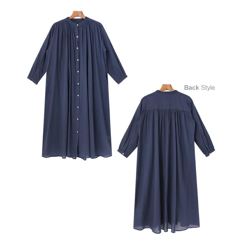 【洗える】美品♡ラルフローレン シャツワンピース バンドカラー フレア 長袖 M 綿ボイル バンドカラー フレア 長袖 シャツ ワンピース レディース