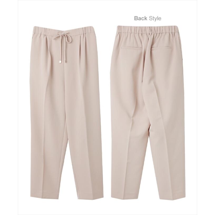 ストレッチ ドローストリング テーパードパンツ ウエストゴム