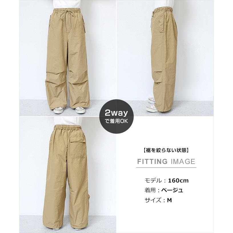 セオリー☆ウエストゴムカーゴパンツ2ベージュ未使用 2way ミリタリー オーバーパンツ ウエストゴム レディース ウエスト