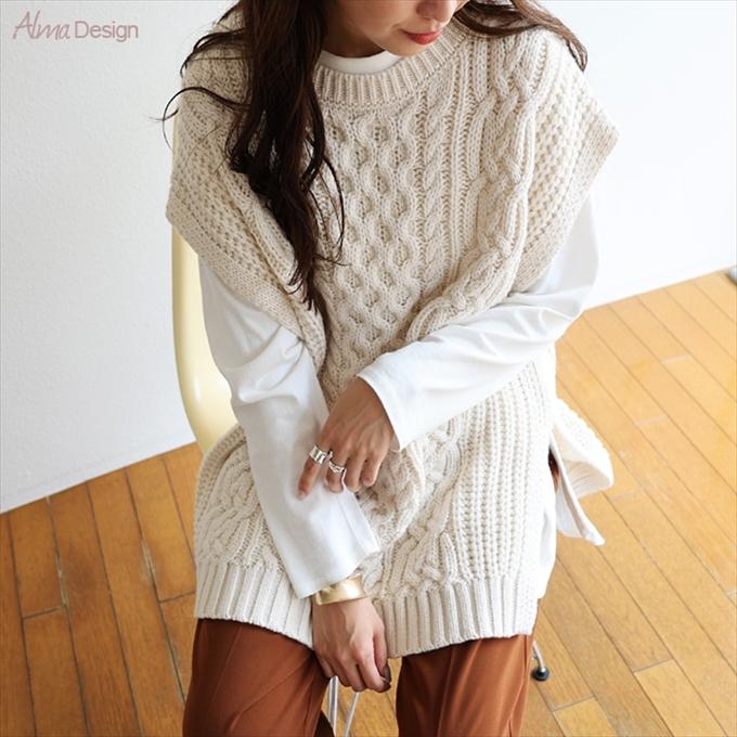 ケーブルベストニットプルオーバー ダークグレー ケーブルニットプルオーバーベスト - グレー - Kids | H&M JP