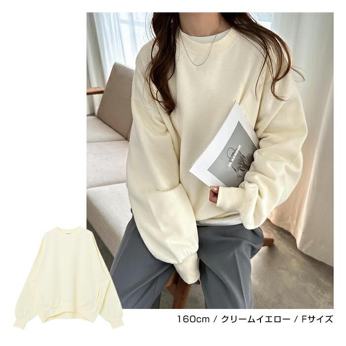 スウェット レディース 裏起毛 トレーナー トップス クルー