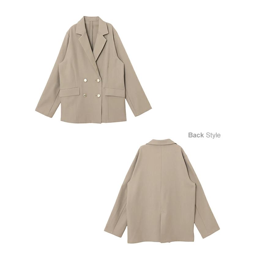金ボタン ダブル テーラード ジャケット レディース テーラード
