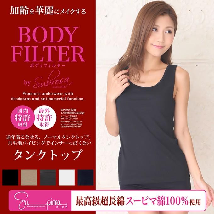 メール便 Dm便 タンクトップ ボディフィルター 消臭効果 世界特許 インナー Bodyfilter レディース Tシャツ 機能性 インナー シャツ 女性 世代臭 シャツ 80bf Roseneck Online Shop 通販 Yahoo ショッピング