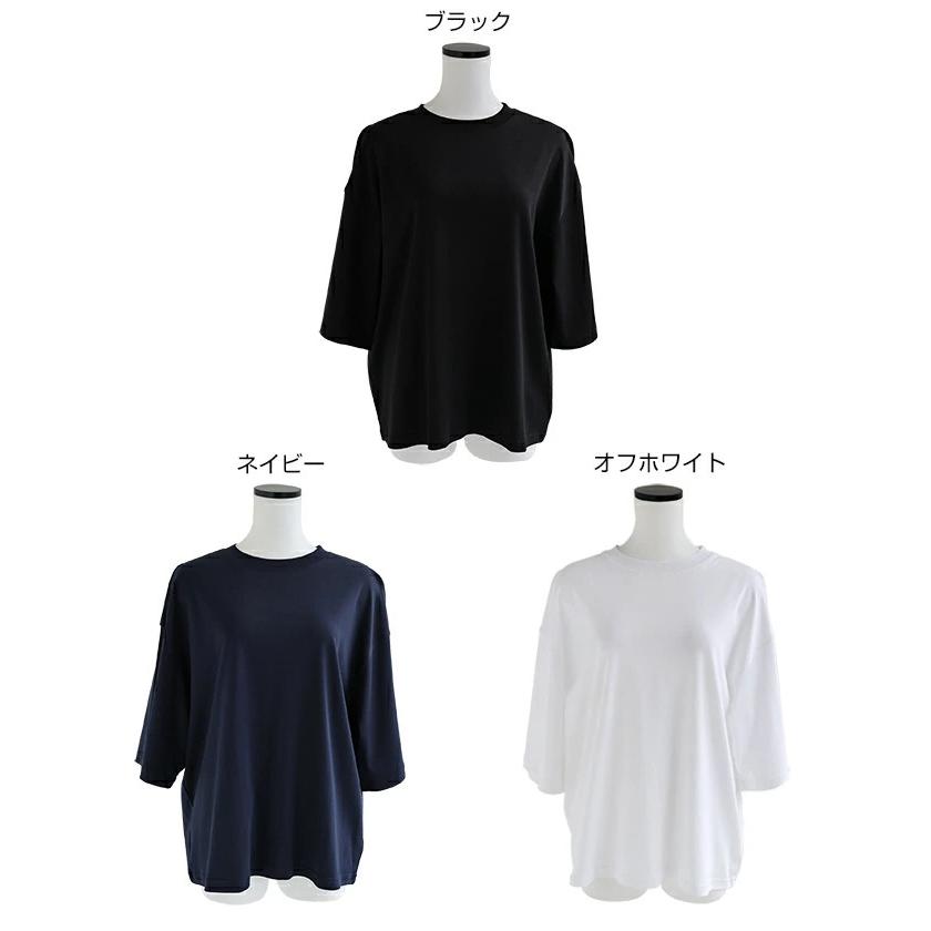 evernavy エバーネイビー シルケット オーバーサイズ Tシャツ 5分袖