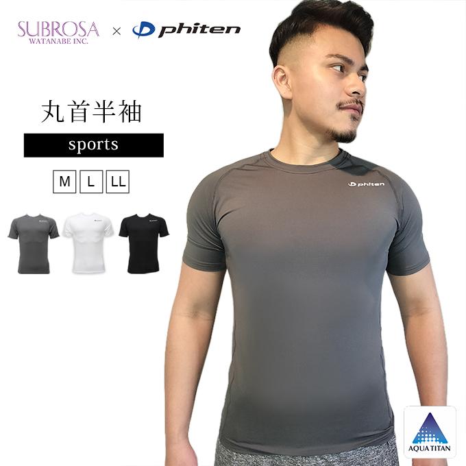 Phiten（ファイテン） SUBROSA ( サブローザ ) × メンズ 男性 丸首