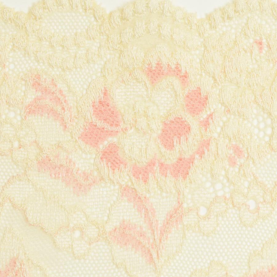 アイボリー花柄レース 存在感のあるアイボリーの花柄レース 手芸用 アクセサリー 生地 単品