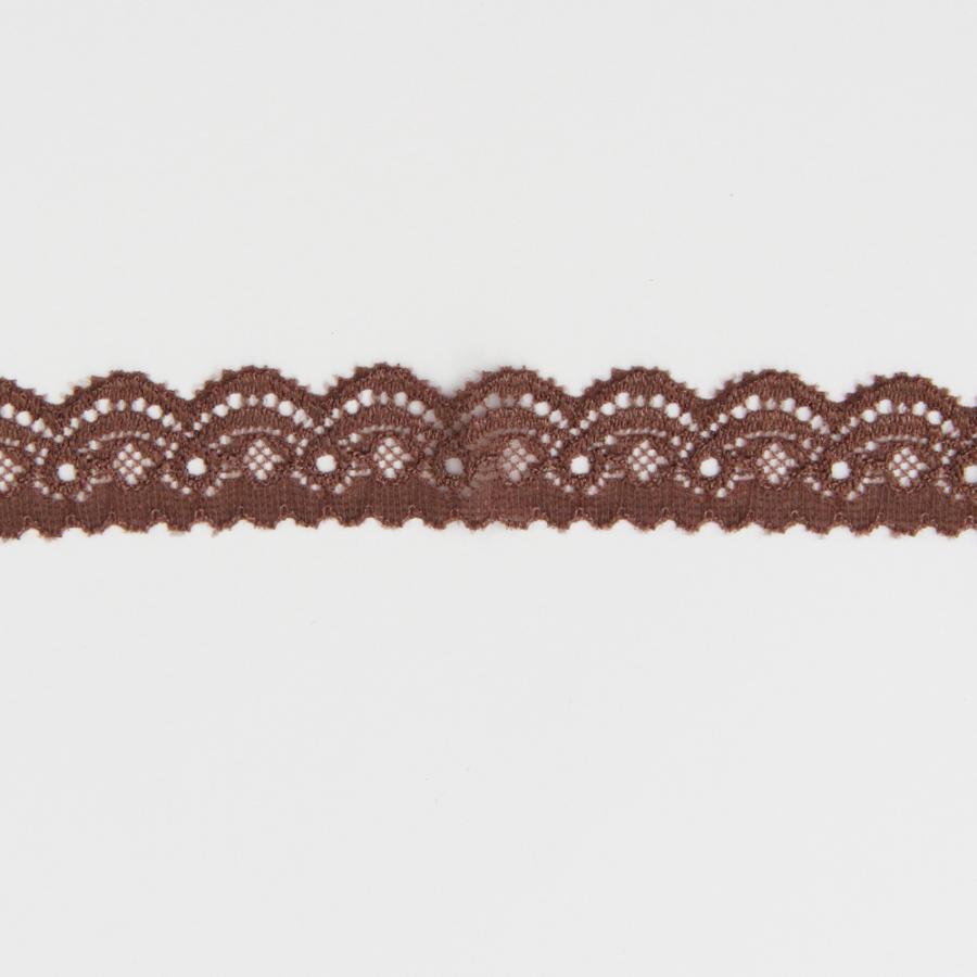 幾何学柄の細巾ストレッチレース (幅 約1.5cm) 手芸用 アクセサリー 