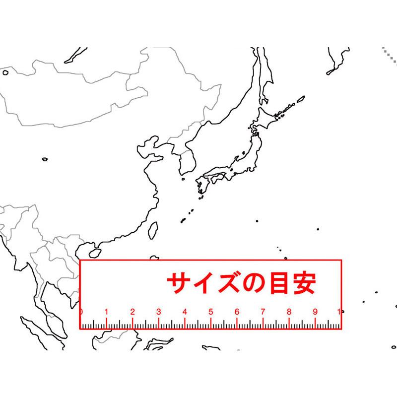 「学べる白地図（世界 2）」【ポスターケース発送】B2サイズ  3枚セット  世界標準タイプのヨーロッパ中心の白地図 |  | 01