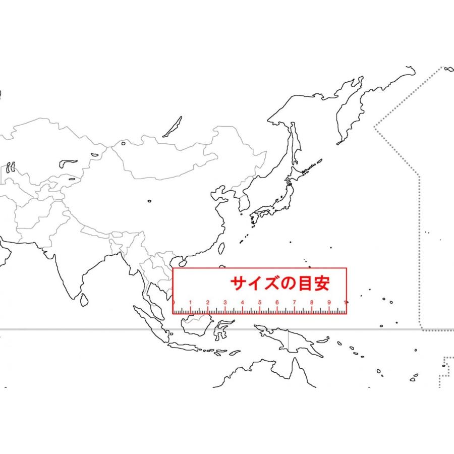 「学べる白地図（世界）」(3枚セット) 【封筒発送】　B2サイズ 社会科の復習、夏休みの自由研究、学習、勉強に |  | 01