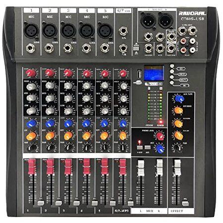 6-input Channels Professional Audio Mixer, Sound Board Console