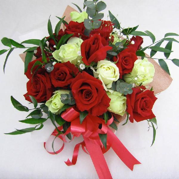 生花 花 ガーデニング鶴亀 還暦のお祝いのバラのアレンジメント 生花 プラチナ バラ55本 お祝い 記念日 誕生日 フラワーギフト