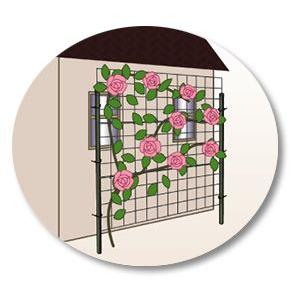 つるバラ用トレリス「カラマリーナVG」W1800×H1800mm　（シルバーベーシック）標準仕様　／つるバラ用フェンス　トレリス