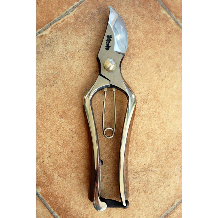 宗家四代目 秀久作剪定鋏 胡桃（ウォールナット） 200mm剪定ばさみ