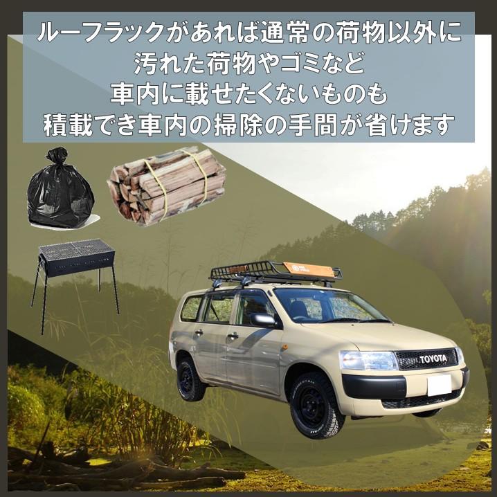 ROS FIELD 社製 木製プレート付き 縦160cm×横105cm ルーフラック アルミ製 ルーフキャリア ラック ルーフバスケット キャリア |  | 01