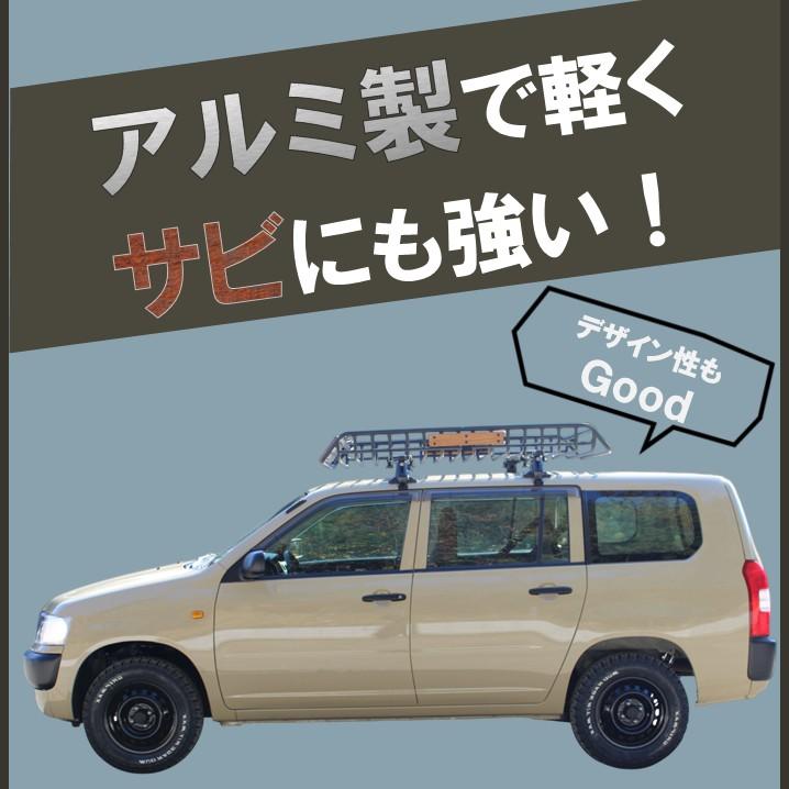 ROS FIELD 社製 木製プレート付き 縦160cm×横105cm ルーフラック アルミ製 ルーフキャリア ラック ルーフバスケット キャリア |  | 02