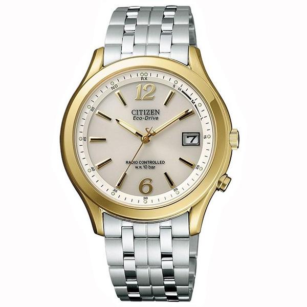 シチズン コレクション エコドライブ電波時計 シルバー×ゴールドコンビ