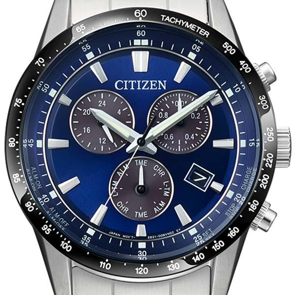 【美品】稼働品　CITIZEN　エコドライブ　クロノグラフ　メンズ　ブルー系 CITIZEN COLLECTION シチズンコレクション エコドライブ ソーラー