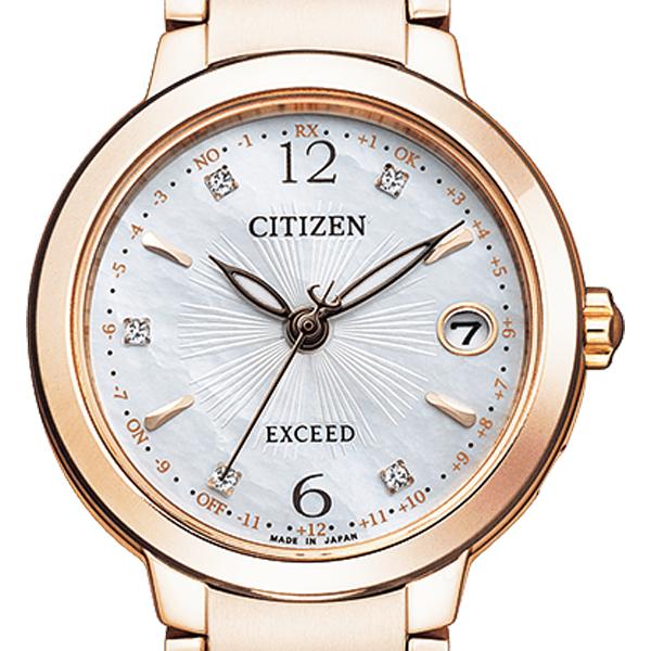 【極美品】 シチズン エクシード ExCEED エコドライブ 電波時計 トケイソウ 500本限定モデル サクラピンク ダイヤ5石 ワールドタイム チタン 日本製 正規品 ES9323-54W 【GMS1368916554】(49368円)
