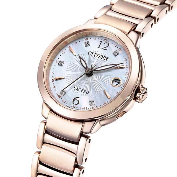 【極美品】 シチズン エクシード ExCEED エコドライブ 電波時計 トケイソウ 500本限定モデル サクラピンク ダイヤ5石 ワールドタイム チタン 日本製 正規品 ES9323-54W 【GMS1368916554】(49368円)