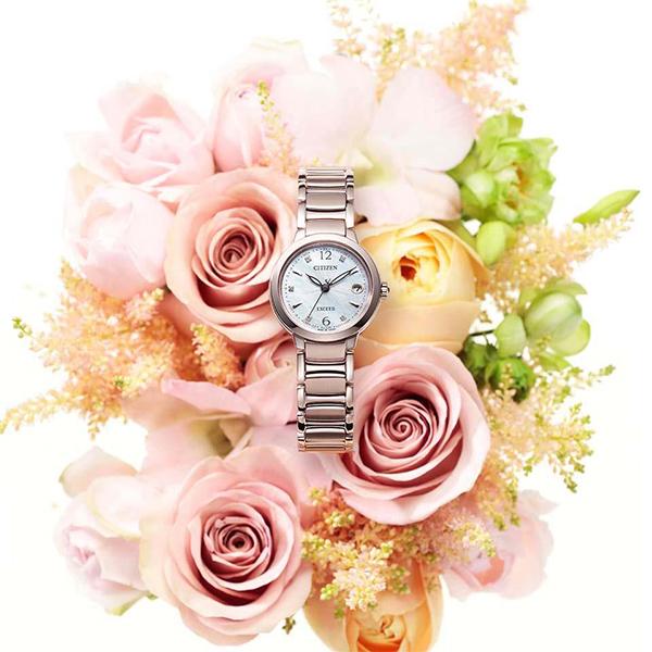 【極美品】 シチズン エクシード ExCEED エコドライブ 電波時計 トケイソウ 500本限定モデル サクラピンク ダイヤ5石 ワールドタイム チタン 日本製 正規品 ES9323-54W 【GMS1368916554】(49368円)