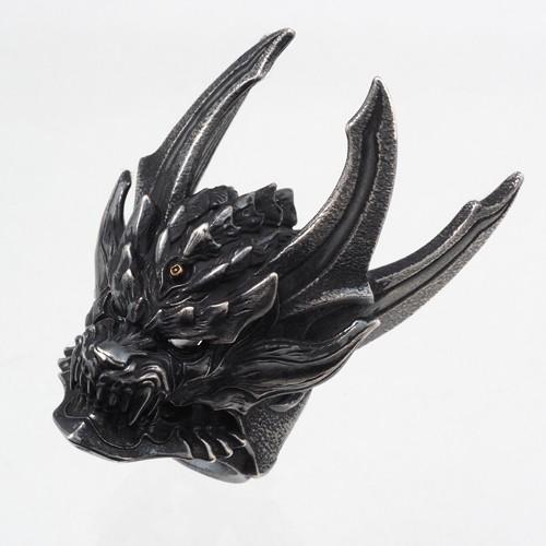 牙狼 GARO 暗黒騎士KIBA リング シルバー925 黒染め JAP工房 ガロ シルバーグロサリー 正規品 基準サイズ 19 22号 G1903-R-KB｜roshie｜04