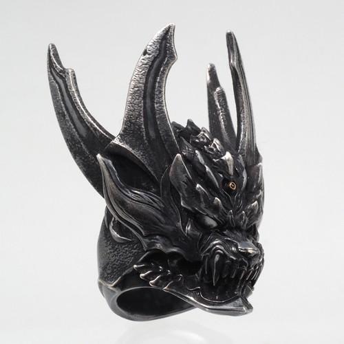 牙狼 GARO 暗黒騎士KIBA リング シルバー925 黒染め JAP工房 ガロ シルバーグロサリー 正規品 基準サイズ 19 22号 G1903-R-KB｜roshie｜06