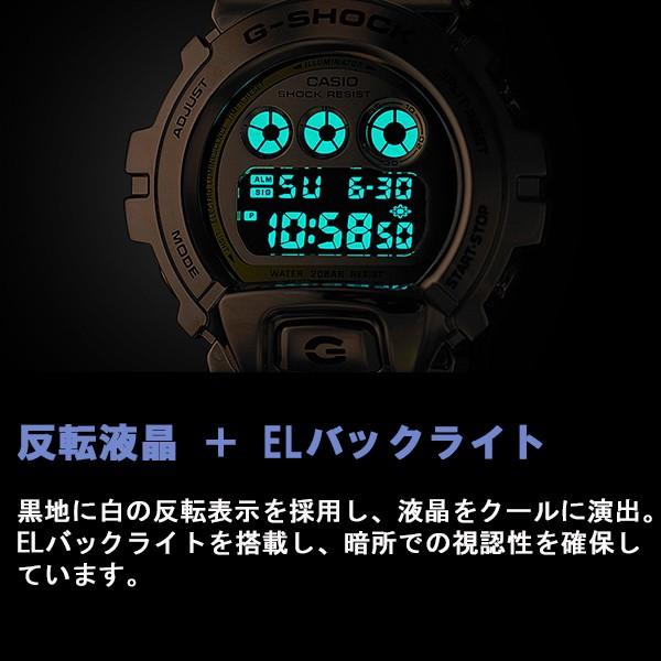 G-ショック G-SHOCK 三つ目 DW-6900系 メタルベゼルモデル シルバー×ブラック デジタル 腕時計 CASIO カシオ 国内正規品 GM-6900-1JF｜roshie｜08
