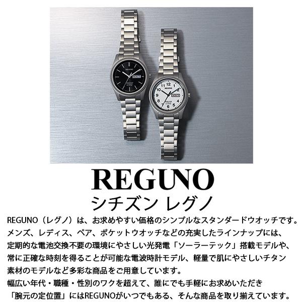 シチズン　REGUNO ソーラー時計　10気圧防水　美品 REGUNO（CITIZEN） シチズン レグノ メンズスタンダードウオッチ