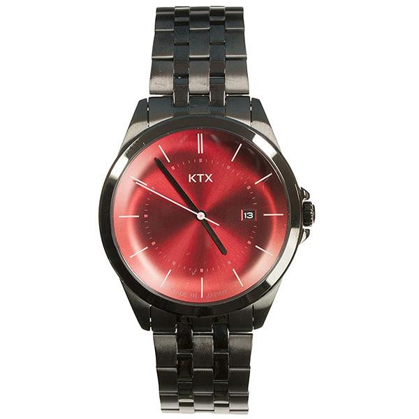 KTX 薄い腕時計 バブルスーパースリム ラウンド型 レッド文字盤 39mm