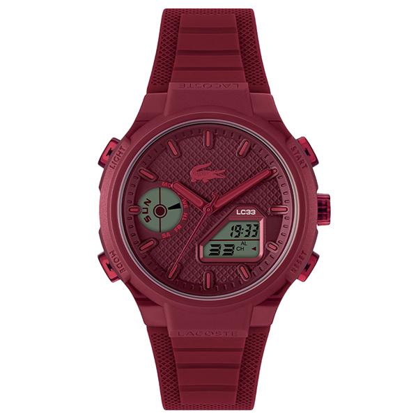 LACOSTE（ラコステ） L-33X アナログ×デジタル チェリーレッド メンズ 