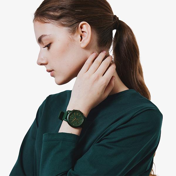 LACOSTE（ラコステ） 12.12 MOVE グリーン×ゴールド アナログ 42mm