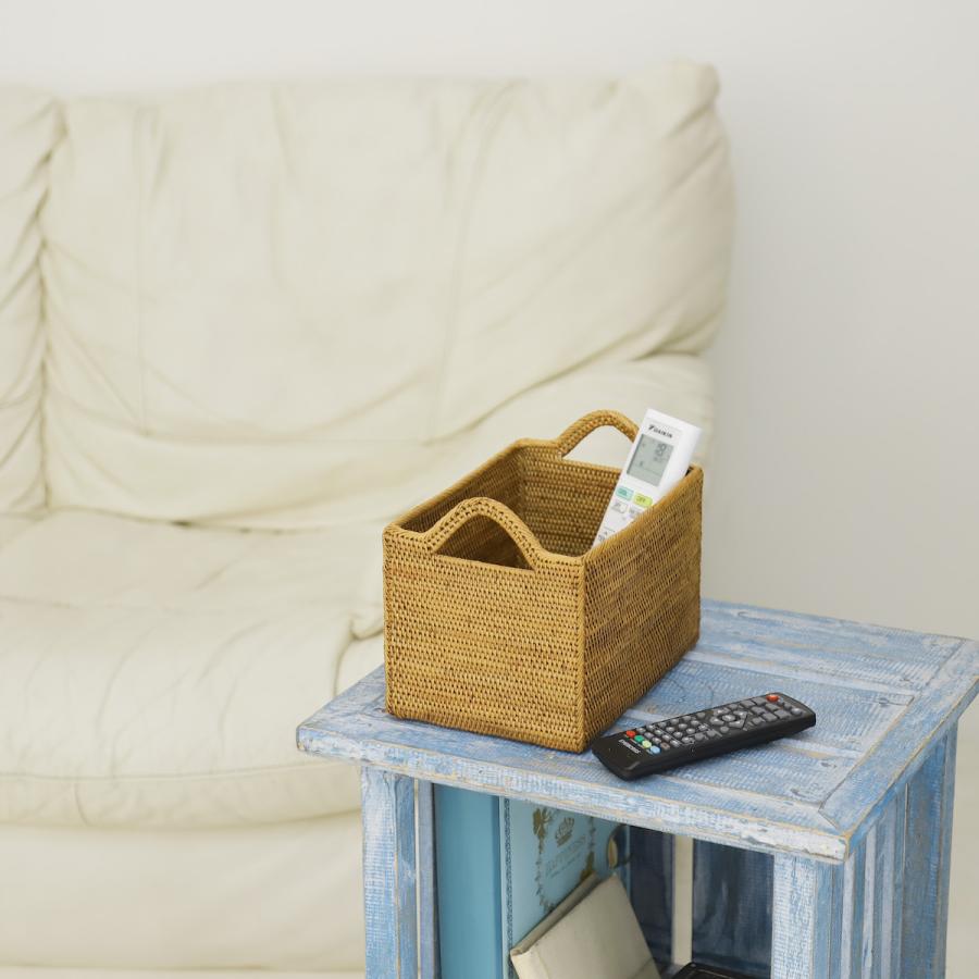 アタ製品 アタ雑貨 アタ 編まれた 四角 小物入れ 蓋無し CDボックス