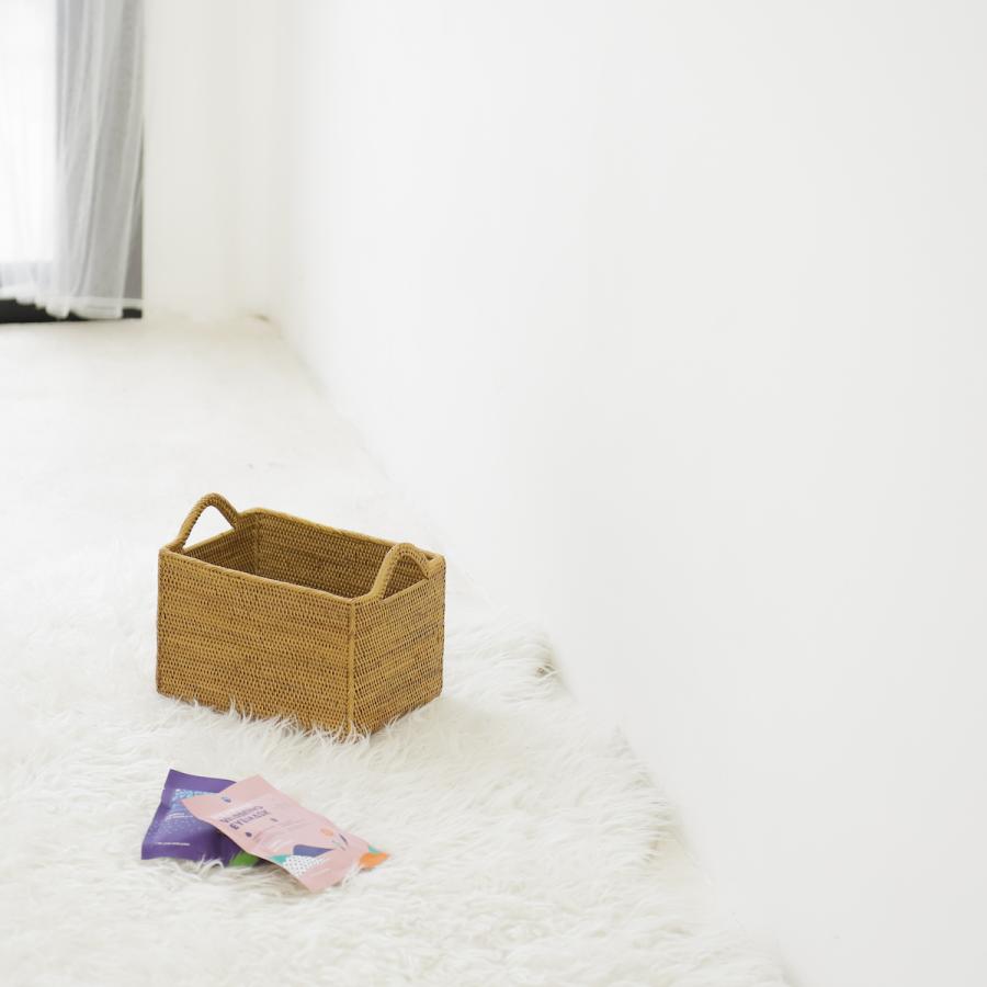 アタ製品 アタ雑貨 アタ 編まれた 四角 小物入れ 蓋無し CDボックス