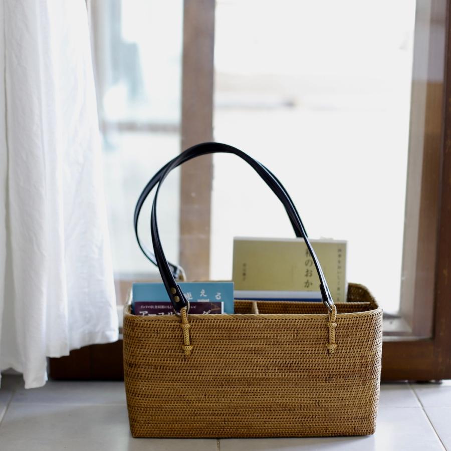 アタ 収納ボックス ボックス 小物入れ 角 蓋 手編み バリ島 天然素材 伝統工芸 Rosily BOX383_11