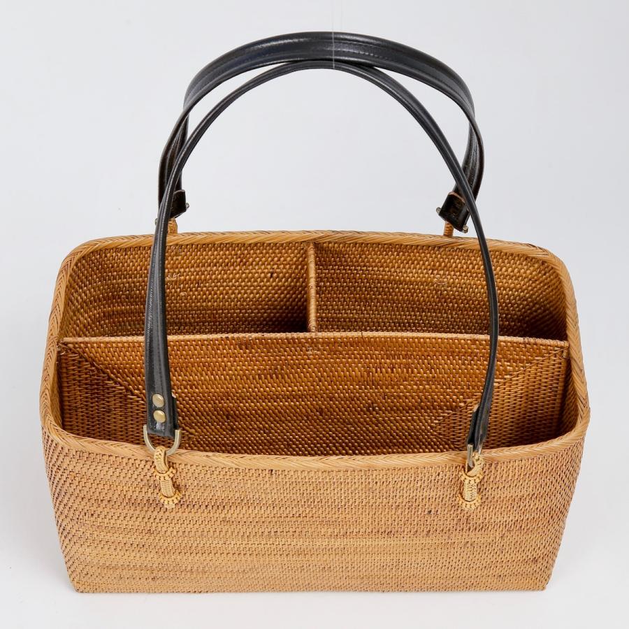 アタ 収納ボックス ボックス 小物入れ 角 蓋 手編み バリ島 天然素材 伝統工芸 Rosily BOX383_2