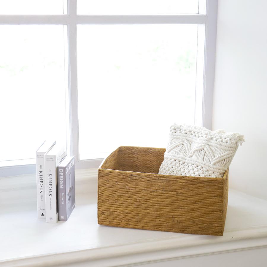 アタ 小物入れ 蓋 手編み バリ島 天然素材 伝統工芸 Rosily BOX457_1