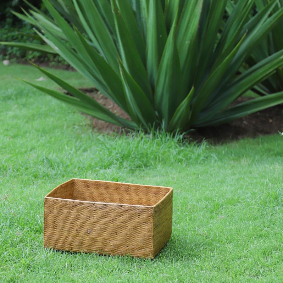 アタ 小物入れ 蓋 手編み バリ島 天然素材 伝統工芸 Rosily BOX457_8
