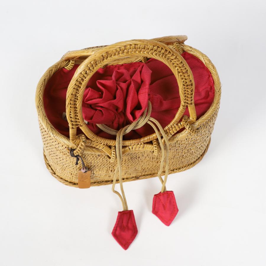 アタバッグ かごバッグ バッグ かご 手編み バリ島 天然素材 伝統工芸