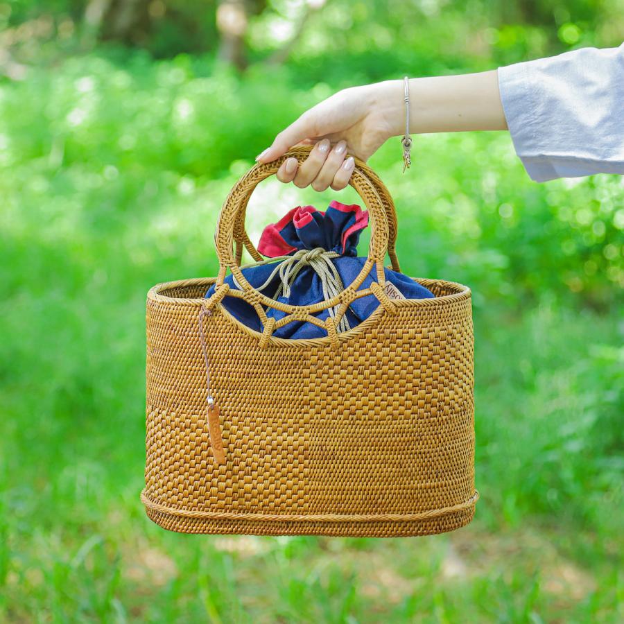 アタバッグ かごバッグ アタ 編まれた 高級 かご バッグ おしゃれ カゴ