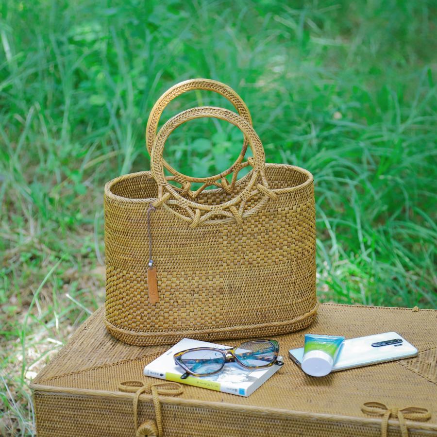 アタバッグ かごバッグ アタ 編まれた 高級 かご バッグ おしゃれ カゴ