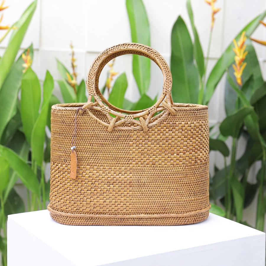 アタバッグ かごバッグ アタ 編まれた 高級 かご バッグ おしゃれ カゴ