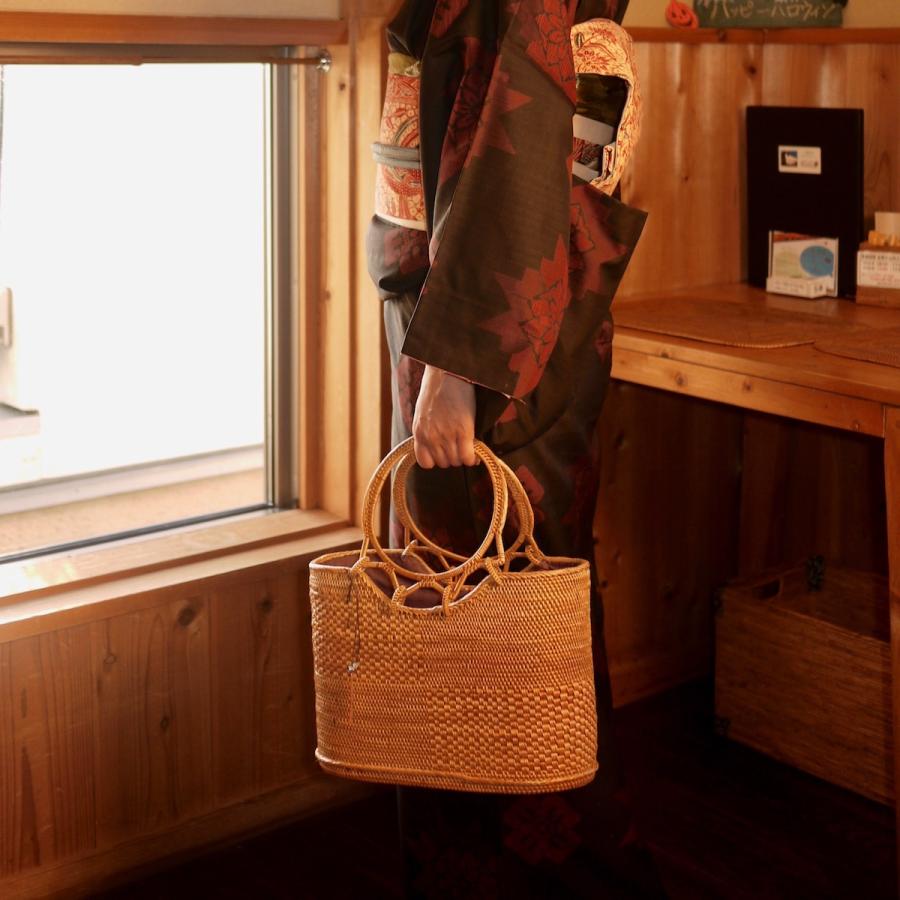 アタバッグ かごバッグ バッグ かご 手編み バリ島 天然素材 伝統工芸