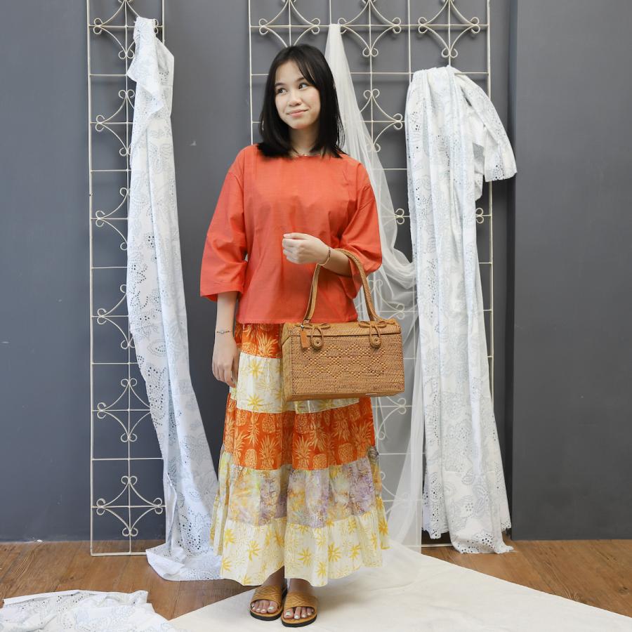 アタバッグ かごバッグ ボックス バッグ かご 手編み バリ島 天然素材 伝統工芸 Rosily PNC149_1
