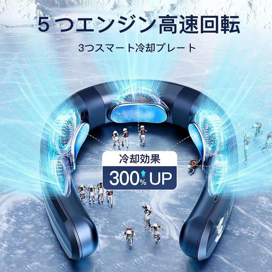 ネッククーラー 首掛け 3つ冷却プレート 半導体冷却 6000mAh dcモーター 羽なし 1台2役  静音   2024最強 おしゃれ 熱中症対策 暑さ対策 ひんやり  18℃ グッズ｜rosshop｜03