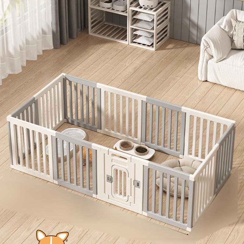 ペットフェンス 犬用 全成長期使用可 ドア付き DIY ゲージ ペット柵