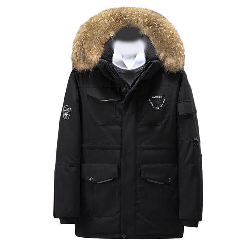 冬用 ダウンコート メンズ ダウンジャケット ハーフ丈 厚手 防寒着