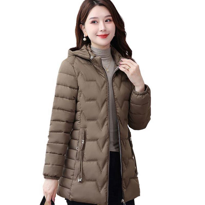 中綿コート レディース 冬用ジャケット シニア女性向け 冬服 厚手 防寒 