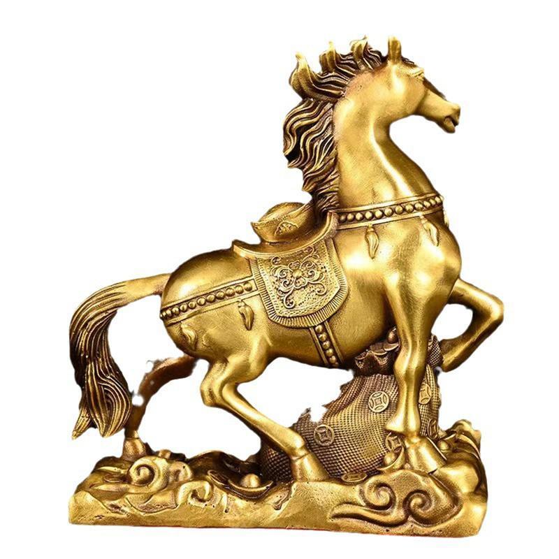古銅馬首装飾匕首形法器 風水魔除け飾り 吊り下げ お守り、縁起物、風水、古美術 馬 置き物 守り神 午 干支 銅製 風水グッズ 縁起物 インテリア 玄関