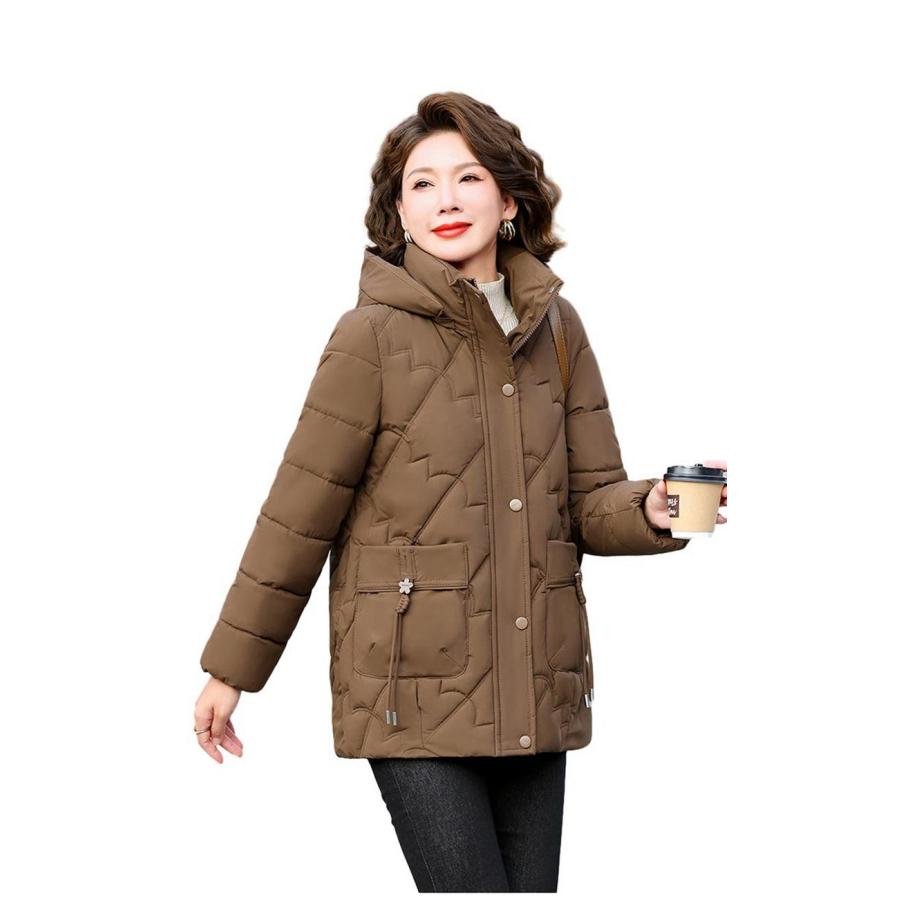 中綿コート 綿入れジャケット レディース シニア向け 婦人服 冬着 