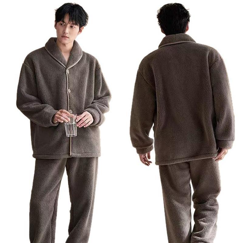 すのチル服　Man　モコモコ耳付きジャケット9点セット 楽天市場】メンズ パジャマ もこもこ 連体服 冬 部屋着 耳付き グレー